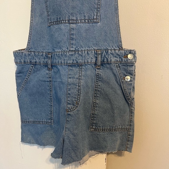 Lefties Denim Shortall Overalls Small - Picture 3 of 6